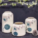 Bộ bình hoa dáng lồng chim họa tiết bồ công anh SG-LH440