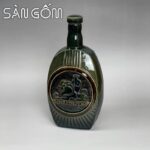 Chai rượu sứ men xanh hỏa biến họa tiết phúc cẩu SG-NR50