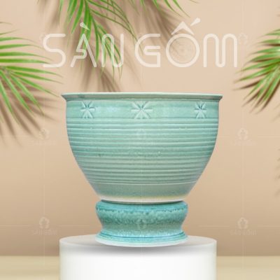 chau-trong-sen-gom-su-bat-trang-vuot-tay- mau-xanh-ngoc