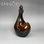 Nậm rượu men nâu hỏa biến gốm sứ Bát Tràng SG-NR46