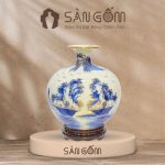 Bình hút lộc thuận buồm xuôi gió cảnh Vịnh Hạ Long vẽ vàng SG-BHL163