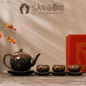Bộ Ấm Chén Gốm Sứ Bát Tràng Men Hỏa Biến Thiên Mục - Ảnh đại diện