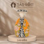 Tượng gốm quý phi mặc cổ phục Nhật Bình vẽ hoa đào cánh én mùa xuân SG-TG06